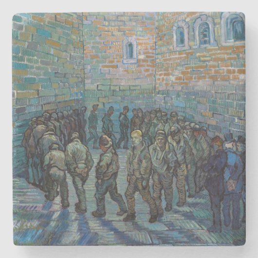 Vincent van Gogh - De gevangenenkamer Stenen Onderzetter (Voorkant)