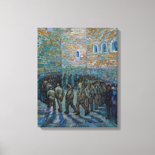 Vincent van Gogh - De gevangenis binnenplaats Canvas Afdruk