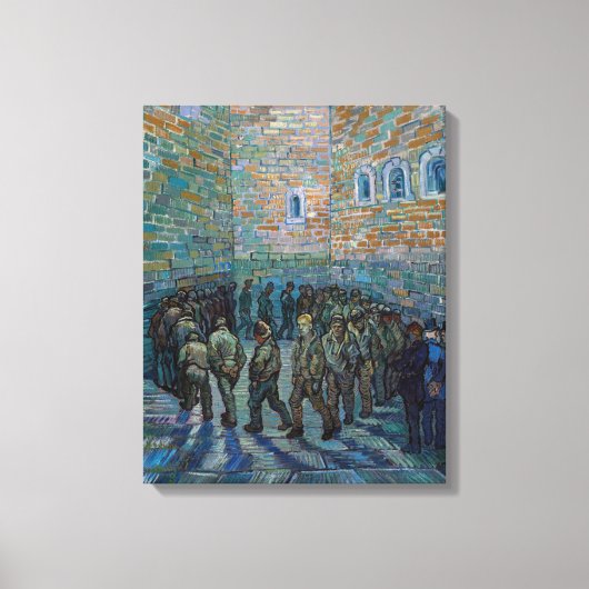 Vincent van Gogh - De gevangenis binnenplaats Canvas Afdruk (Voorkant)