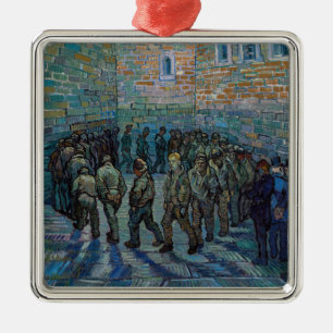 Vincent van Gogh - De gevangenis binnenplaats Metalen Ornament