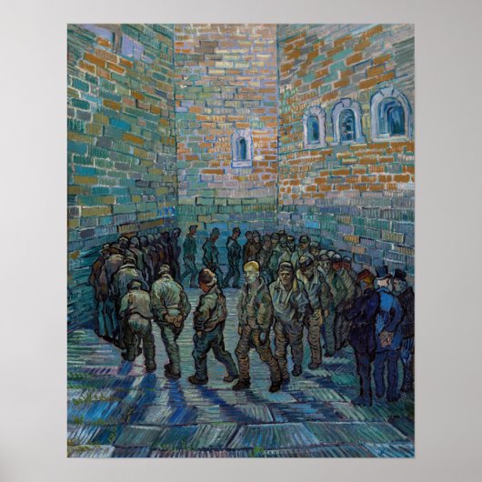 Vincent van Gogh - De gevangenis binnenplaats Poster (Voorkant)