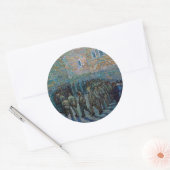 Vincent van Gogh - De gevangenis binnenplaats Ronde Sticker (Envelop)