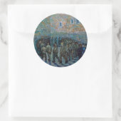 Vincent van Gogh - De gevangenis binnenplaats Ronde Sticker (Tas)