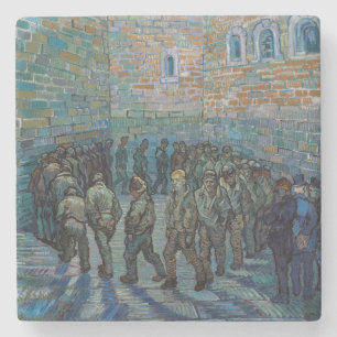 Vincent van Gogh - De gevangenis binnenplaats Stenen Onderzetter