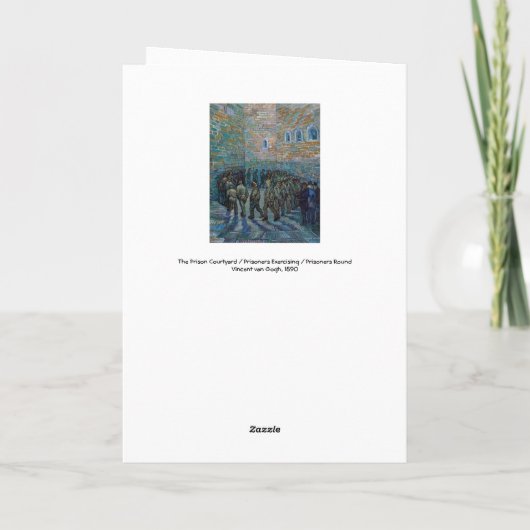Vincent van Gogh - De gevangenis Kaart (Achterkant)