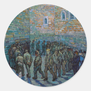 Vincent van Gogh - De gevangenisbinnenplaats Ronde Sticker