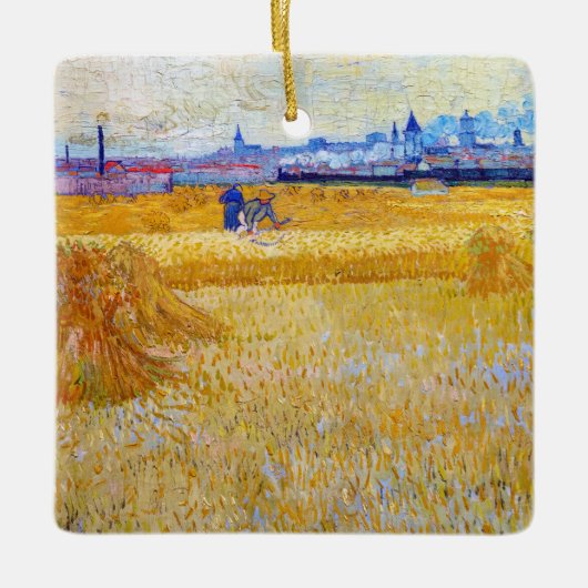 Vincent van Gogh - De Harvesters Keramisch Ornament (Voorkant)