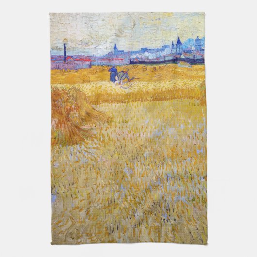 Vincent van Gogh - De Harvesters Theedoek (Verticaal)