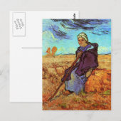 Vincent Van Gogh - De Herderin (naar Millet) Briefkaart (Voorkant / Achterkant)