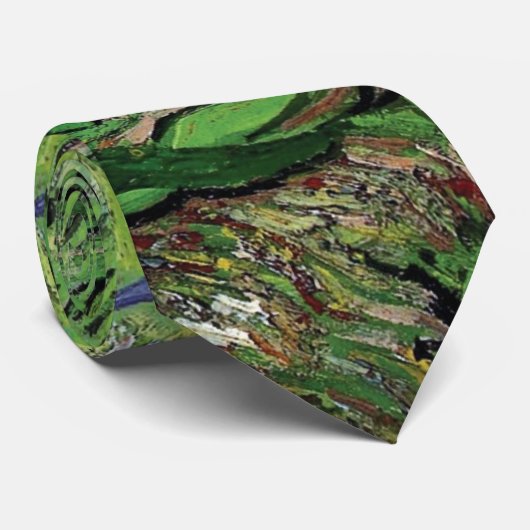 Vincent Van Gogh - de Iris Natuur Lover Fine Art Stropdas (Opgerold)