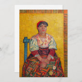 Vincent Van Gogh - de Italiaanse vrouw Bedankkaart (Voorkant / Achterkant)