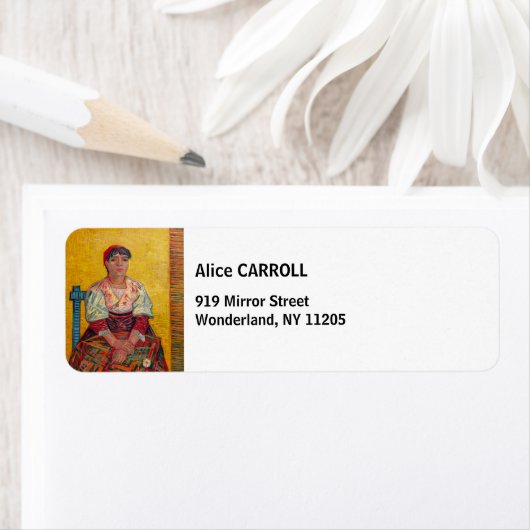 Vincent Van Gogh - de Italiaanse vrouw Etiket (Insitu)