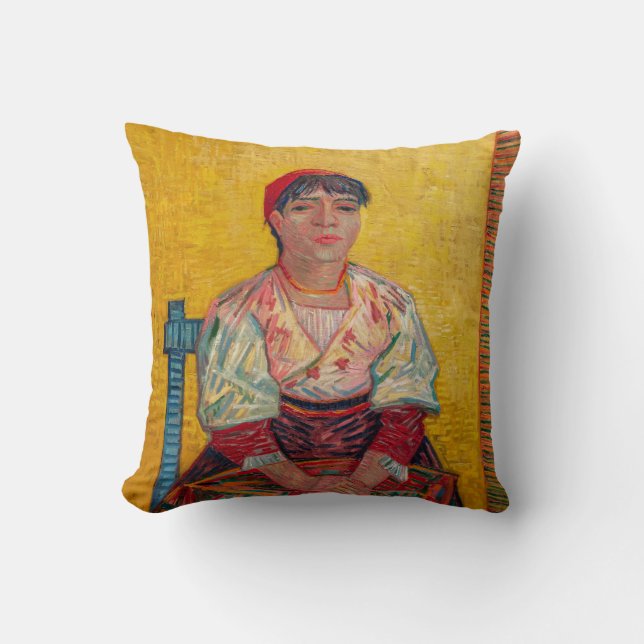 Vincent Van Gogh - de Italiaanse vrouw Kussen (Voorkant)