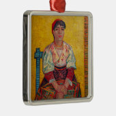 Vincent Van Gogh - de Italiaanse vrouw Metalen Ornament (Rechts)