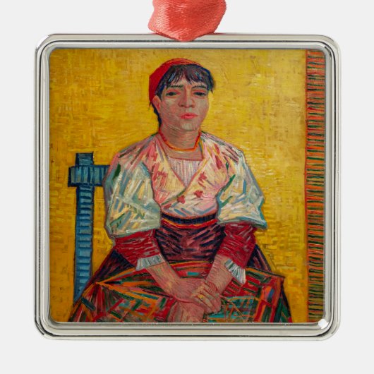 Vincent Van Gogh - de Italiaanse vrouw Metalen Ornament (Voorkant)