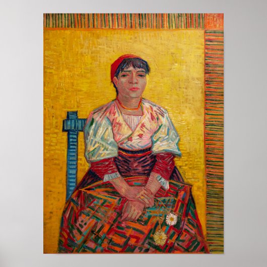 Vincent Van Gogh - De Italiaanse vrouw Poster (Voorkant)