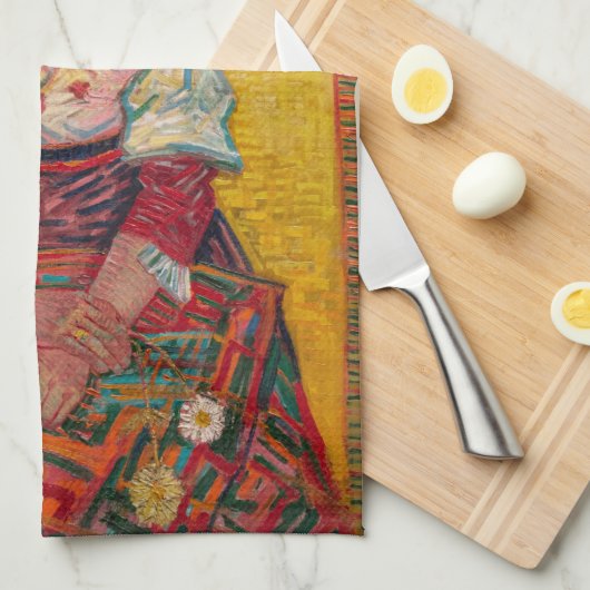 Vincent Van Gogh - de Italiaanse vrouw Theedoek (Quarter Fold)