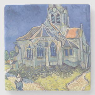 Vincent van Gogh   De kerk Auvers-sur-Oise Stenen Onderzetter