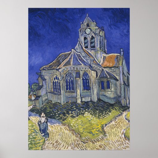 VINCENT VAN GOGH - De kerk in Auvers 1890 Poster (Voorkant)