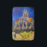 Vincent van Gogh - De kerk in Auvers Badmat<br><div class="desc">De kerk van Auvers / l'Eglise à Auvers-sur-oise van Vincent Van Gogh in 1890</div>