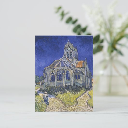 Vincent van Gogh, De kerk in Auvers Briefkaart (Staand voorkant)