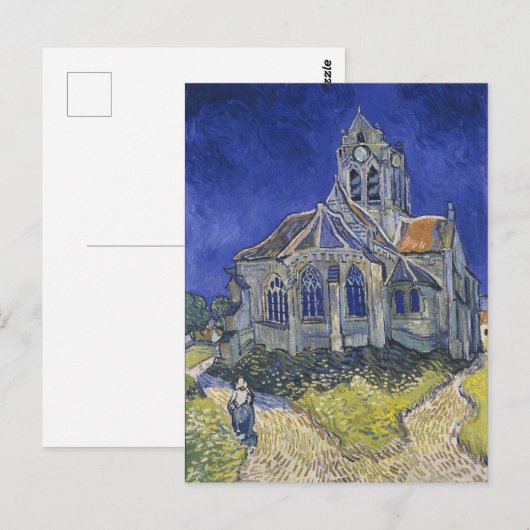 Vincent van Gogh, De kerk in Auvers Briefkaart (Voorkant / Achterkant)