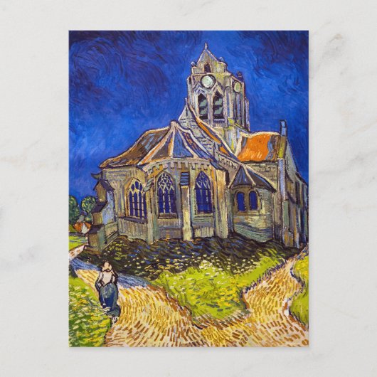 Vincent van Gogh - De kerk in Auvers Briefkaart (Voorkant)