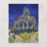 Vincent Van Gogh - De kerk in Auvers Briefkaart<br><div class="desc">Bekend schilderij van de mooie kerk door een van de meest beroemde kunstenaars op de wereld</div>