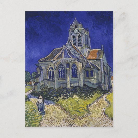 Vincent Van Gogh - De kerk in Auvers Briefkaart (Voorkant)