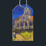 Vincent van Gogh - De kerk in Auvers Cadeaulabel<br><div class="desc">De kerk van Auvers / l'Eglise à Auvers-sur-oise van Vincent Van Gogh in 1890</div>