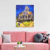 Vincent van Gogh - De kerk in Auvers Canvas Afdruk (Insitu (Woonkamer))