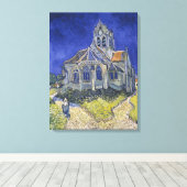 Vincent van Gogh, De kerk in Auvers Canvas Afdruk (Insitu (Houten vloer))