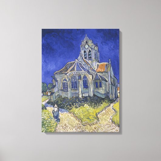 Vincent van Gogh, De kerk in Auvers Canvas Afdruk (Voorkant)