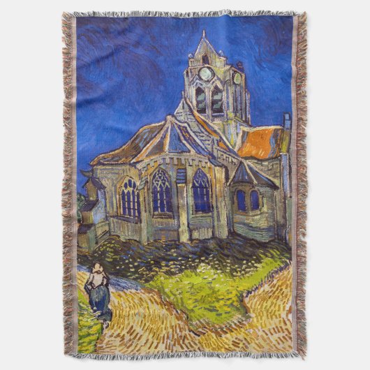 Vincent van Gogh - De kerk in Auvers Deken (Voorkant Verticaal)