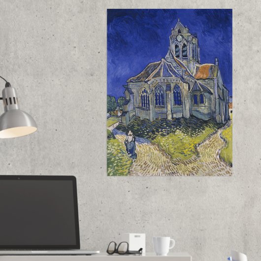 Vincent van Gogh, De kerk in Auvers Folie Afdrukken (Insitu (Desk 2))