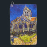 Vincent van Gogh - De kerk in Auvers Golfhanddoek<br><div class="desc">De kerk van Auvers / l'Eglise à Auvers-sur-oise van Vincent Van Gogh in 1890</div>