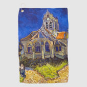 Vincent van Gogh - De kerk in Auvers Golfhanddoek (Voorkant)