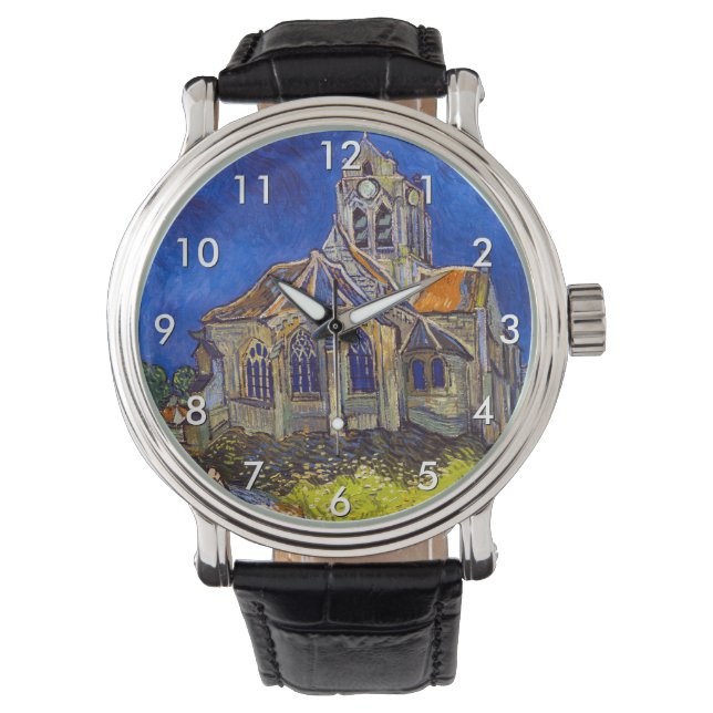 Vincent van Gogh - De kerk in Auvers Horloge (Voorkant)