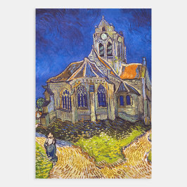 Vincent van Gogh - De kerk in Auvers Inpakpapier Vel