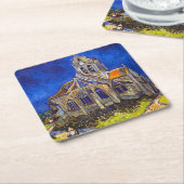 Vincent van Gogh - De kerk in Auvers Kartonnen Onderzetters (Schuin)