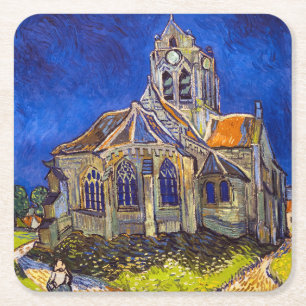 Vincent van Gogh - De kerk in Auvers Kartonnen Onderzetters