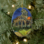 Vincent van Gogh - De kerk in Auvers Keramisch Ornament<br><div class="desc">De kerk in Auvers (1890) door Vincent van Gogh is een schilderij van de Post Impressionisme, een mooi kunstschilderij van de architectonische kerk. Een vrouw die langs een weg naar de dorpskapel loopt met mooie, bevlekte glazen ramen. Een dagelijkse leven architectuur scène. Over de kunstenaar: Vincent Willem van Gogh (1853-1890)...</div>