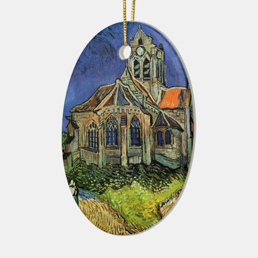 Vincent van Gogh - De kerk in Auvers Keramisch Ornament (Links)
