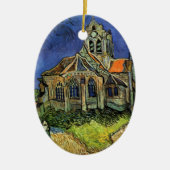 Vincent van Gogh - De kerk in Auvers Keramisch Ornament (Voorkant)