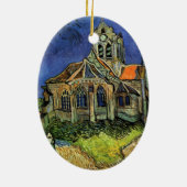 Vincent van Gogh - De kerk in Auvers Keramisch Ornament (Achterkant)