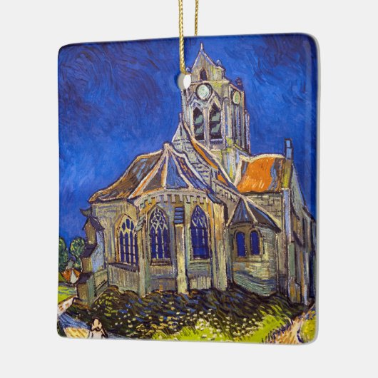 Vincent van Gogh - De kerk in Auvers Keramisch Ornament (Links)