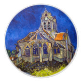 Vincent van Gogh - De kerk in Auvers Keramische Knop (Voorkant)