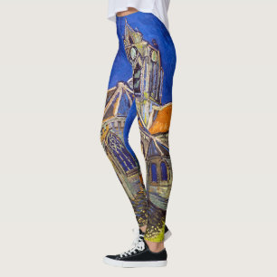 Vincent van Gogh - De kerk in Auvers Leggings