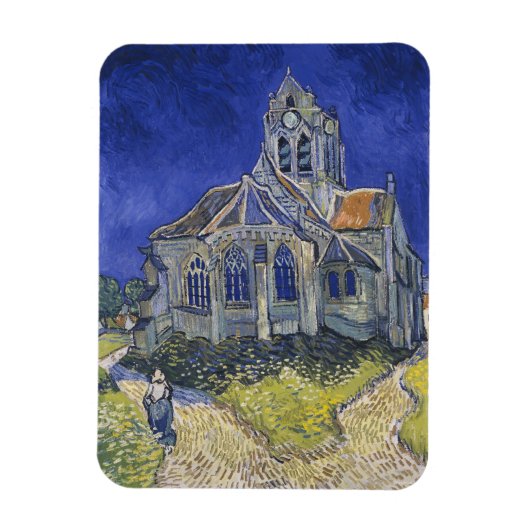 Vincent van Gogh, De kerk in Auvers Magneet (Verticaal)