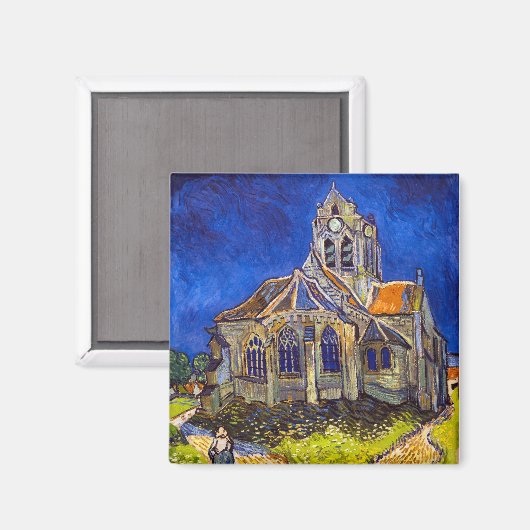 Vincent van Gogh - De kerk in Auvers Magneet (Voorkant / Achterkant)